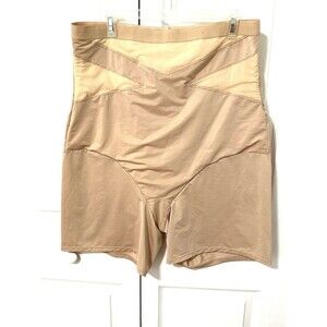 Shape by Cacique us size 26-28 Ultra High Waist Thigh Shaper Beige Shapewear
